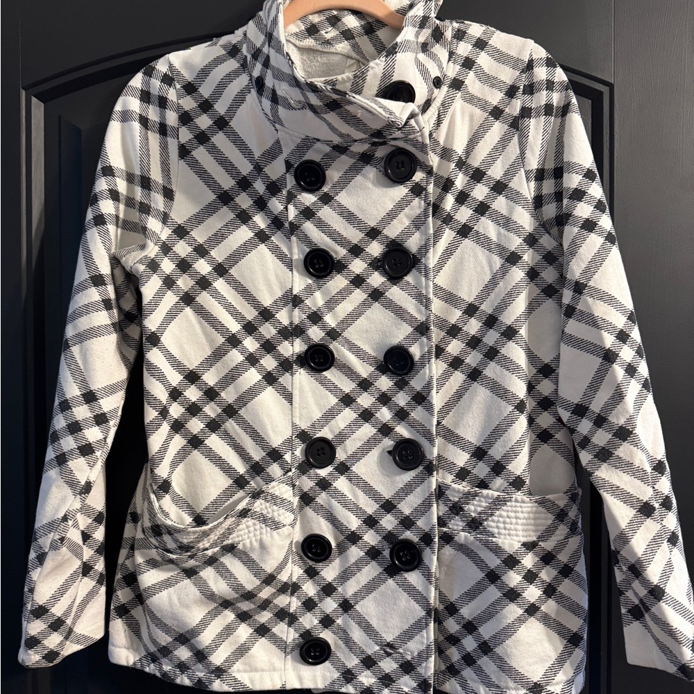 Plaid Double-Breasted Women's Jacket